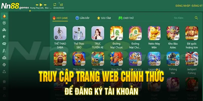 Truy cập web để đăng ký tài khoản